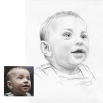 Baby Bleistiftzeichnung Portraitzeichnung