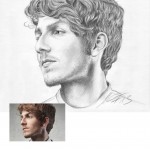 Junger Mann Bleistiftzeichnung Portraitzeichnung